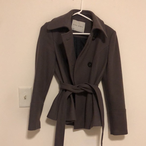 Zara Peacoat with Tie Front - Picture 1 of 5